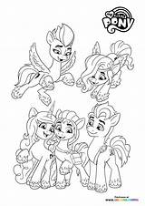 My Little Pony  A New Generation coloring pages For Kids Print Free sketch template