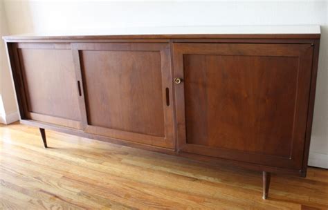 Mid Century Modern Credenza Media Cabinet | Picked Vintage