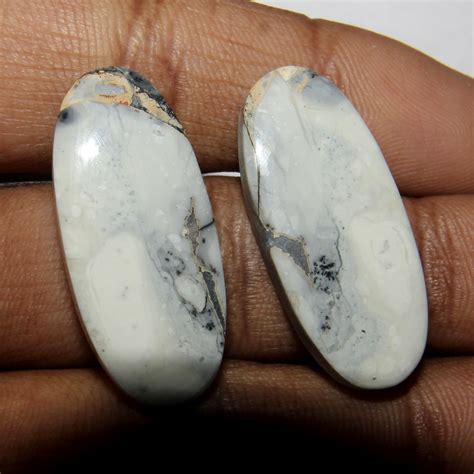 30x13 Mm Natural Black & White Agate Gemstone-agate Black - Etsy