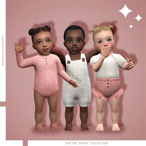 Knitted Infant Collection | LuxySims | Sims 4 toddler, Sims mods, Tumblr sims 4