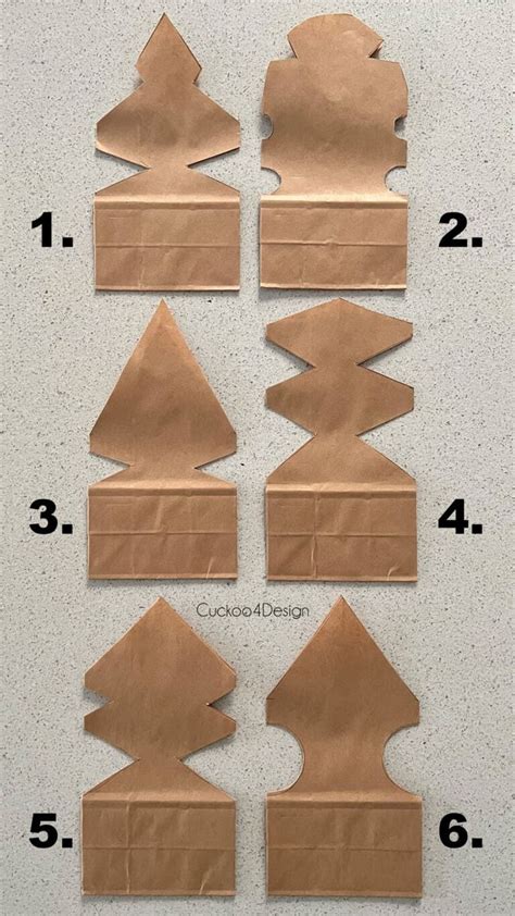 Templates for making paper bag snowflakes | How to make large 3D paper bag snowflakes using ...