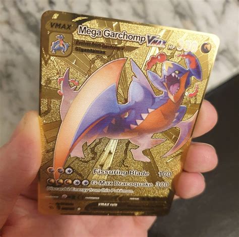 Metal Pokemon Cards Gold Steel Custom Pokemon Cards | Etsy