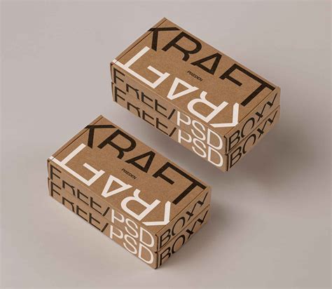 Kraft Box Packaging Mockup