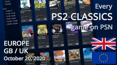 Every PS2 CLASSICS game on the PlayStation Store (EU) - YouTube
