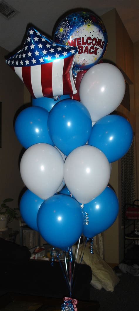 Patriotic Welcome Home Balloon Bouquet | Balloon bouquet, Balloons, Celebration of life