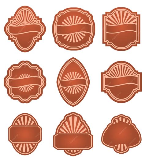 Premium Vector | Set of old brown labels