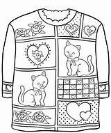 Free Ugly Christmas Sweater Coloring Pages Printable sketch template