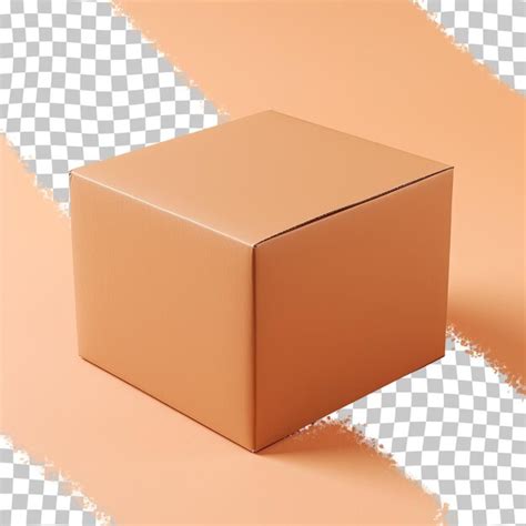 Premium PSD | Shipping box on transparent background