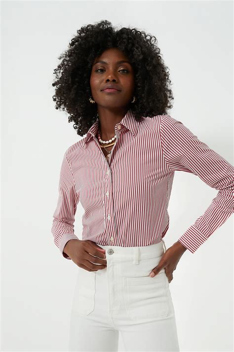 Red and White Stripe Icon Shirt | The Shirt by Rochelle Behrens