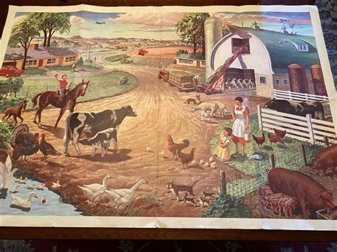 LOT 153C: Vintage Large Farm Posters (27"x 38") | EstateSales.org