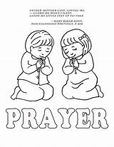 Children Praying Coloring Page  Home sketch template