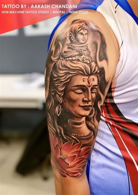 Lord shiva tattoo on shoulder | Shiva tattoo, Shiva tattoo design ...