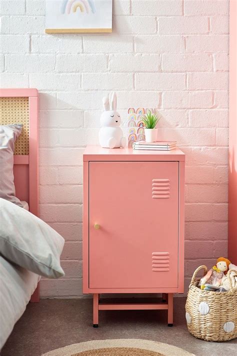 Next Pink Metal Locker Bedside Table | Locker bedside table, Metal locker bedside table, Kids ...