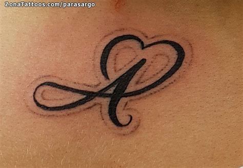 Tattoo of Initials, Hearts, Tiny
