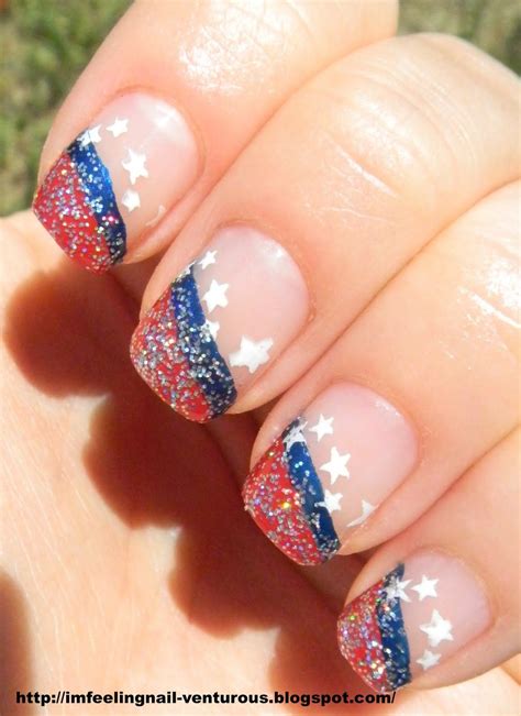 4th of July Nail Design. I wish I had time to do this. Who wants to ...