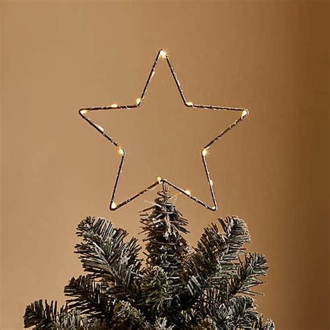 Silver Star Light Up Tree Topper | Dunelm | Christmas tree decorations ...