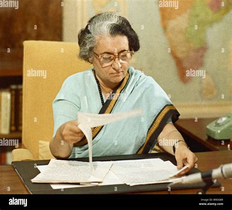 Indira Gandhi Prime Minister of India Stock Photo - Alamy