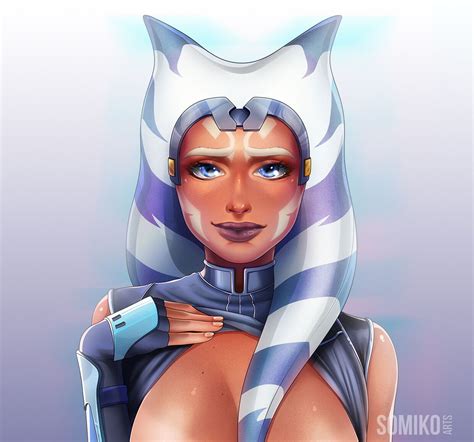 Ahsoka Tano (commission), Somiko Arts on ArtStation at https://www.artstation.com/artwork/Nxw3Yz ...