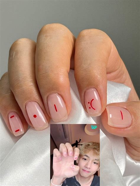 TAEHYUNG /BTS V NAIL ART в 2023 г | Азиатские ногти, Дизайнерские ногти, Гелевые ногти