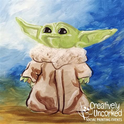 Baby Yoda Painting - Movie Wallpaper