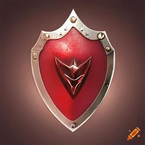 Red dragon heart magic shield on Craiyon