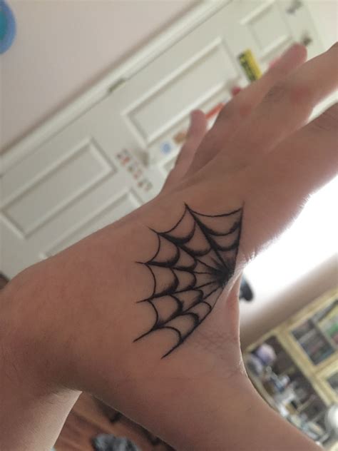 Spider web hand tattoo Elbow Tattoos, Knee Tattoo, Dope Tattoos, Finger ...