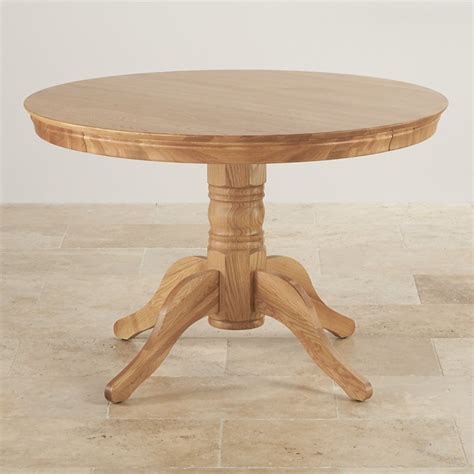 4ft Pedestal Round Table in Natural Oak | Oak Furniture Land