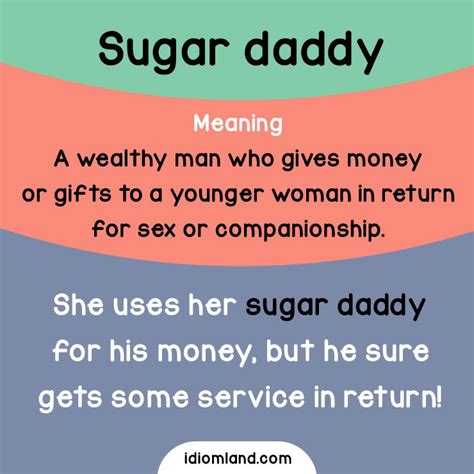 Do you know anyone who has a sugar daddy? #idioms #english #learnenglish #englishidioms ...