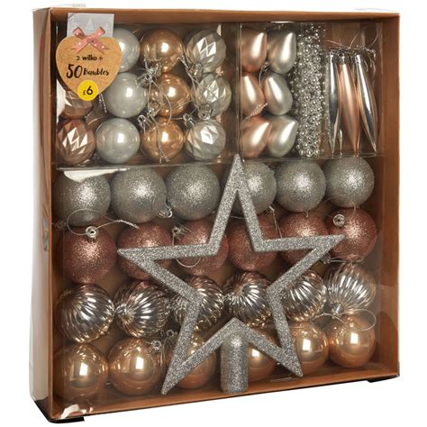 Wilko 50 pack Winter Wonder Complete Christmas Decoration Pack | Wilko