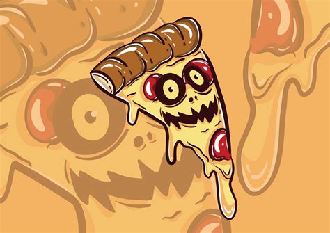 Pizza Monster Character 1 01 by belangbiru on Dribbble