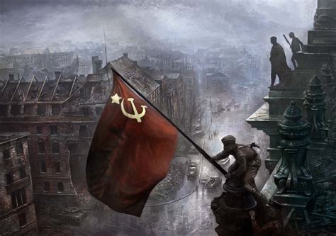 Soviet flag, history, flag, painting, USSR HD wallpaper | Wallpaper Flare