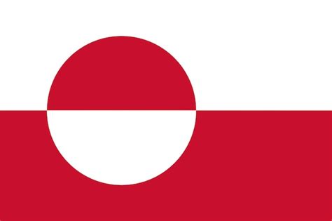 Premium Vector | Flag of greenland in round design shape greenland flag