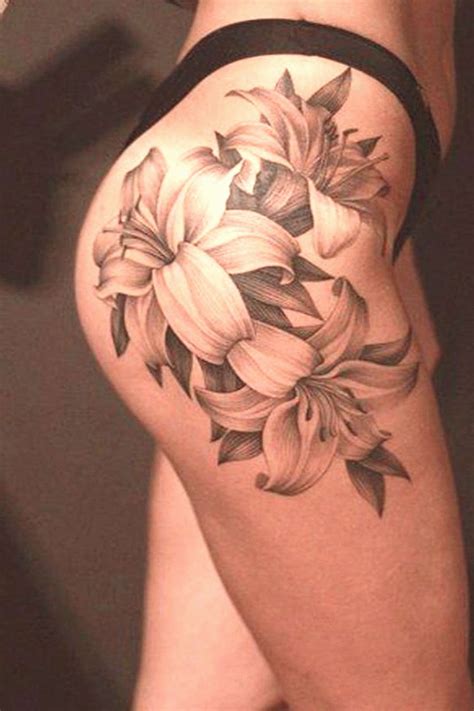 Lilies Tattoo Thigh Feet Tattoos Lilies tattoo thigh lilien tattoo ...