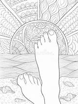 Adult Coloring Bookpage A Cute Pair Of Feet Image For Relaxing  sketch template