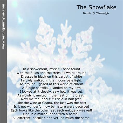 The Snowflake – Writings in Rhyme