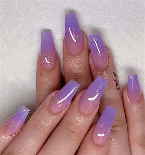 Light Purple Ombre Acrylic Nails - bmp-leg