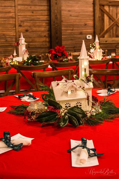 Winter Wedding Centerpiece inspiration for a Festive Barn Wedding Reception at Magnolia Bells ...