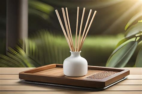 Premium AI Image | Aroma diffuser with wooden sticks