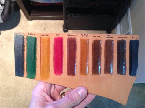 Fiebings pro oil dye color chart | Leather dye diy, Leather dye ...