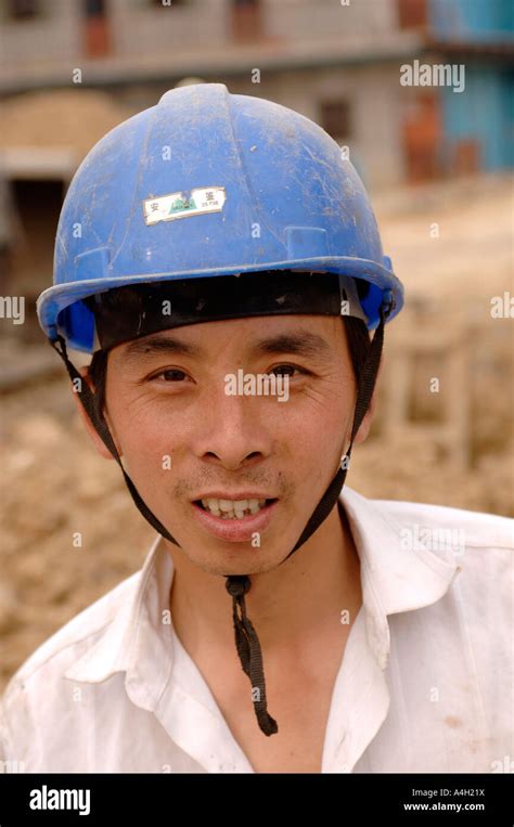 Portrait of a construction worker, Beijing, China Stock Photo - Alamy