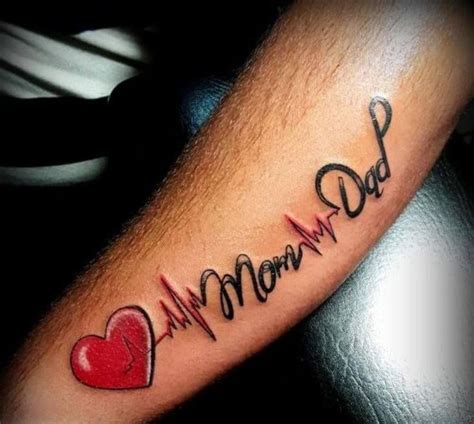 Mum And Dad Tattoos, Mom Dad Tattoos, Father Tattoos, Tattoo For Son, Tattoos For Daughters ...