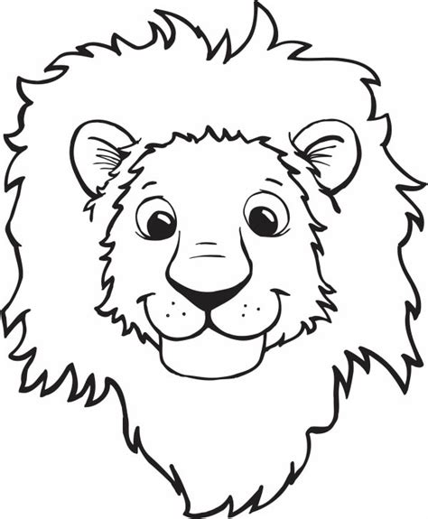 Lion Smiling Face Coloring Page : Color Luna | Leão para colorir, Páginas para colorir de ...