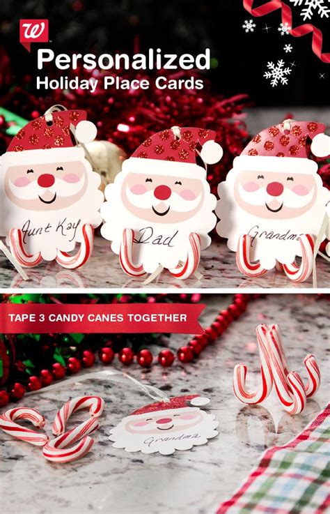 Make personalized—and edible—holiday place cards! Simple tape together ...