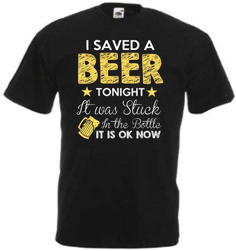 Funny beer t shirt drinking pub i saved a beer gift f13b-in T-Shirts ...