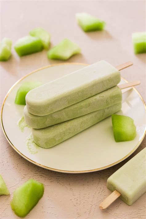 This homemade Melona bar recipe is a paleo and vegan version of Korean melon bars made with just ...