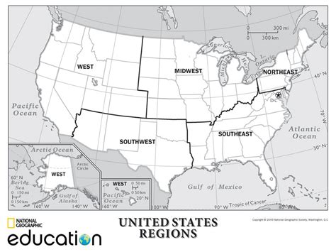 United States Regions Map Printable | Printable Map of The United States