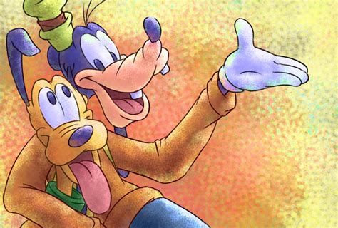 Goofy and Pluto | Disney illustration, Disney drawings, Goofy disney