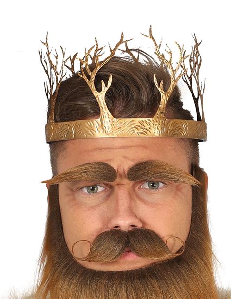 Coroa rei medieval dourada adulto: Esta coroa de rei medieval é para adulto. Ela é de cor ...