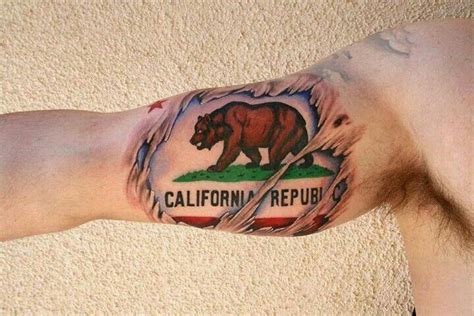 CA Republic tattoo. | California bear tattoos, California tattoo, Tattoos