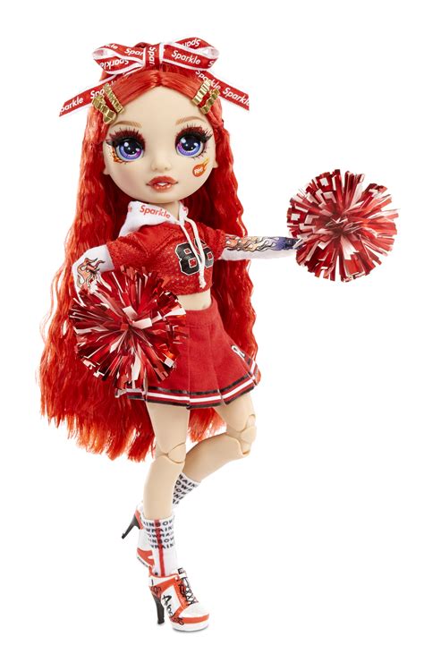 Buy Rainbow High Cheer Ruby Anderson – Red Fashion Doll with Pom Poms, Cheerleader Doll, Toys ...